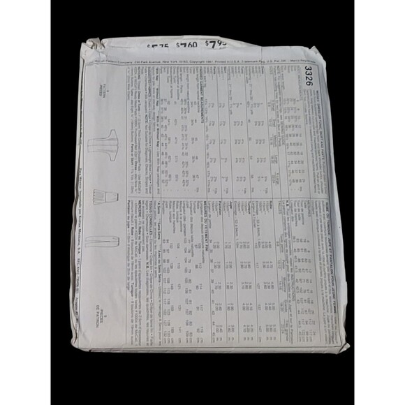 Vtg McCall’s Sewing Pattern #3326 Misses’ Dress – Size Medium - Picture 3 of 6